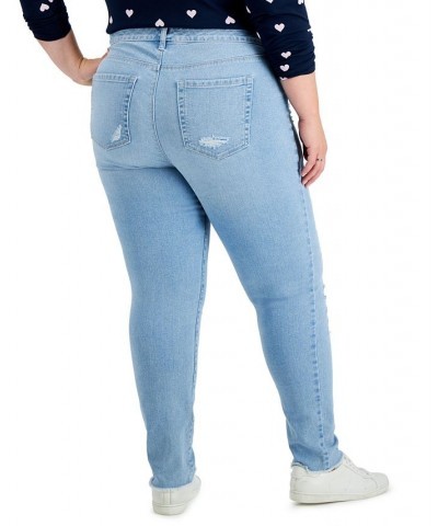 Plus Size Mid-Rise Curvy Skinny Jeans Ricochet Wash $9.53 Jeans