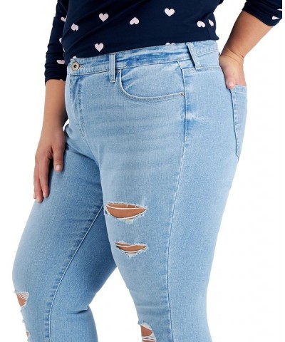 Plus Size Mid-Rise Curvy Skinny Jeans Ricochet Wash $9.53 Jeans