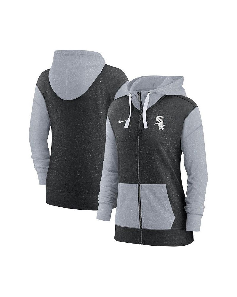 Women's Black Chicago White Sox Full-Zip Hoodie Black $41.40 Sweatshirts