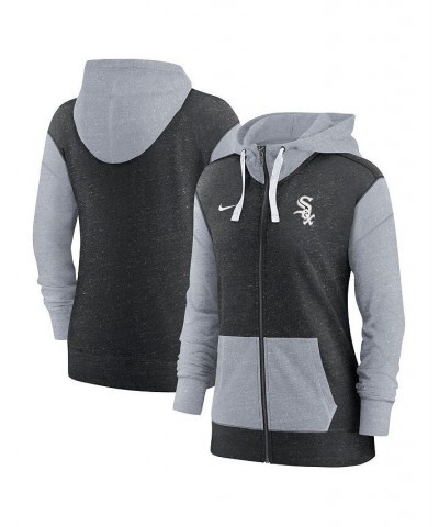 Women's Black Chicago White Sox Full-Zip Hoodie Black $41.40 Sweatshirts