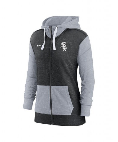 Women's Black Chicago White Sox Full-Zip Hoodie Black $41.40 Sweatshirts