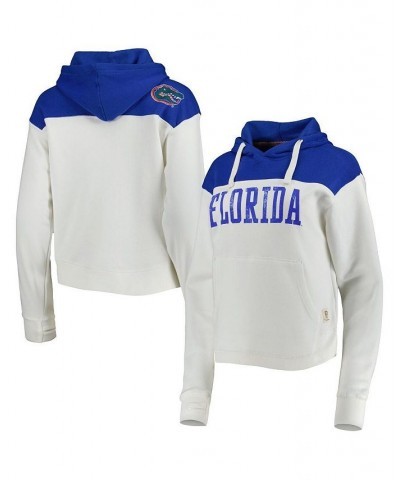 Women's White and Royal Florida Gators Chicago 2-Hit Yoke Pullover Hoodie White, Royal $40.00 Sweatshirts