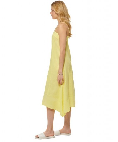 Women's Linen Asymmetrical Camisole Dress Limoncello $52.82 Dresses