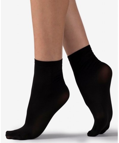 Italian Made Matte Silk Opaque Socks Black $11.79 Socks