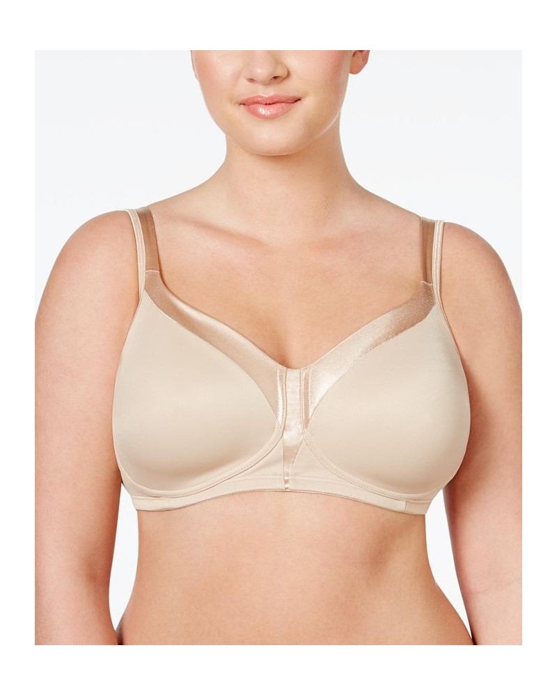 Full Figure 18 Hour Sleek & Smooth Wireless Bra 4803 Online Only Tan/Beige $12.00 Bras