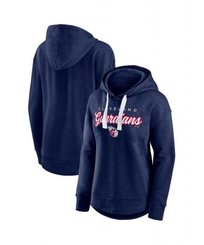 Women's Branded Heathered Navy Cleveland Guardians Set to Fly Pullover Hoodie Blue $34.50 Sweatshirts