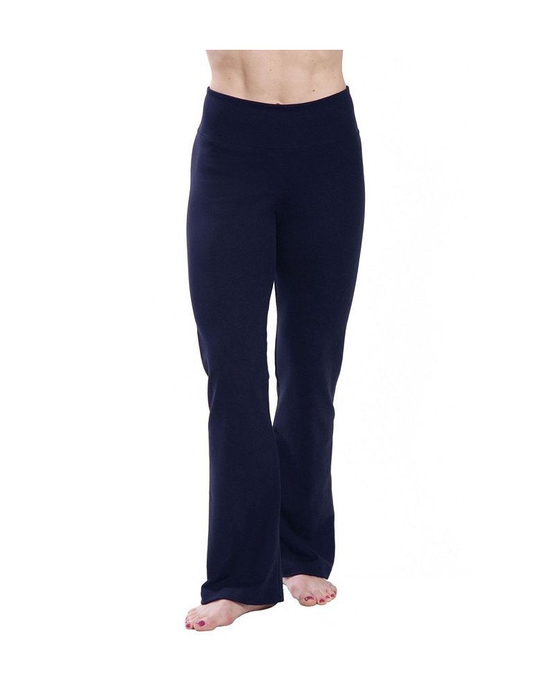 Women's High Waist Comfortable Bootleg Yoga Pants Blue $36.28 Pants