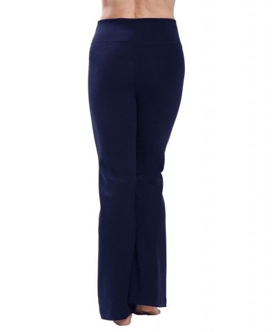 Women's High Waist Comfortable Bootleg Yoga Pants Blue $36.28 Pants