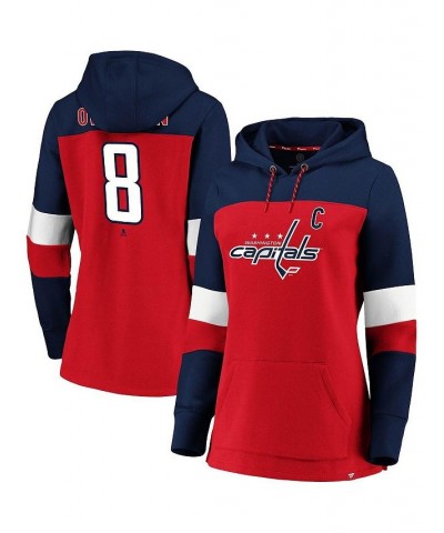 Women's Branded Alexander Ovechkin Red and Navy Washington Capitals Heavy Block Pullover Hoodie Red, Navy $32.85 Sweatshirts