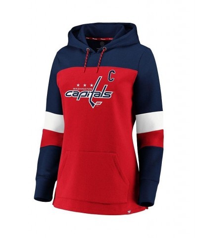 Women's Branded Alexander Ovechkin Red and Navy Washington Capitals Heavy Block Pullover Hoodie Red, Navy $32.85 Sweatshirts