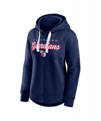 Women's Branded Heathered Navy Cleveland Guardians Set to Fly Pullover Hoodie Blue $34.50 Sweatshirts