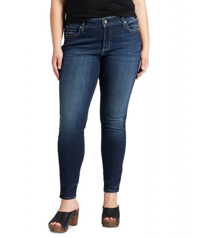 Plus Size Elyse Mid Rise Skinny Jeans Indigo $20.31 Jeans