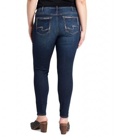 Plus Size Elyse Mid Rise Skinny Jeans Indigo $20.31 Jeans