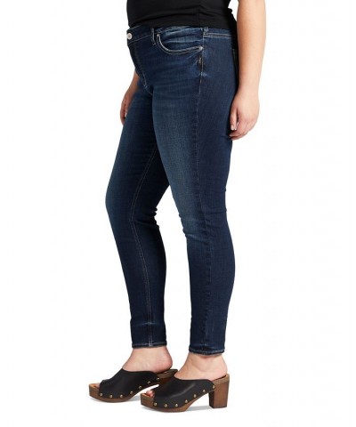 Plus Size Elyse Mid Rise Skinny Jeans Indigo $20.31 Jeans