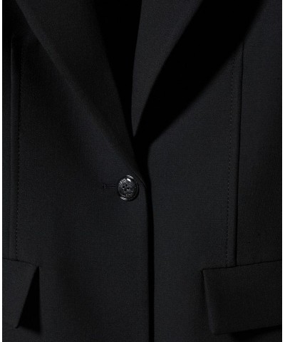 Women's Lapels Structured Coat Black $98.80 Coats