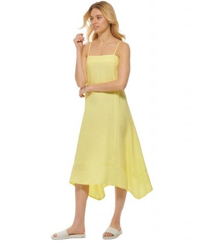 Women's Linen Asymmetrical Camisole Dress Limoncello $52.82 Dresses