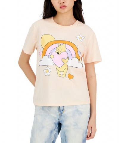 Juniors' Winnie-The-Pooh Graphic T-Shirt Cloud Pink $11.79 Tops