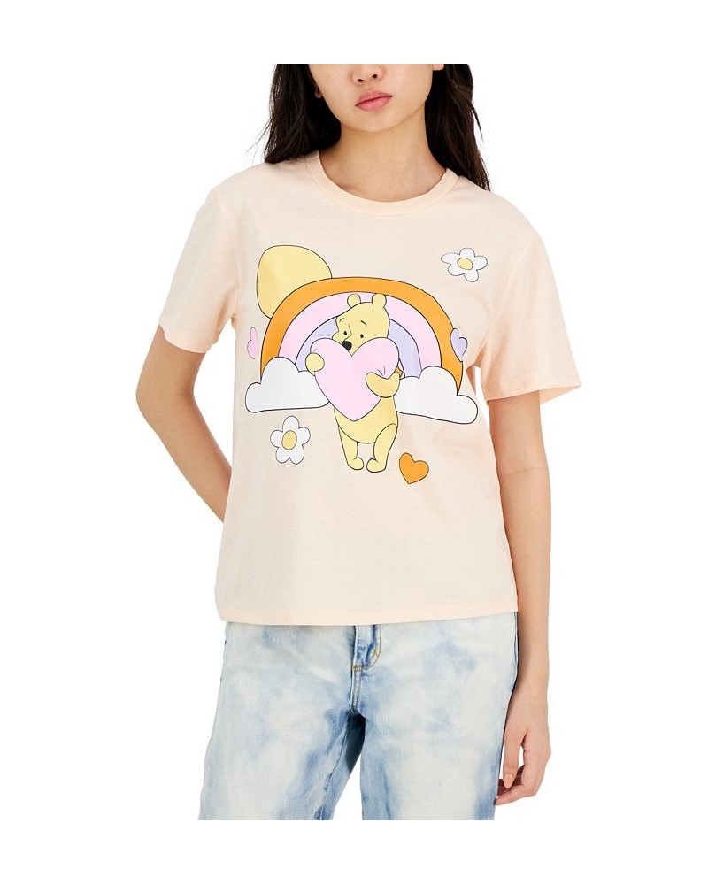 Juniors' Winnie-The-Pooh Graphic T-Shirt Cloud Pink $11.79 Tops