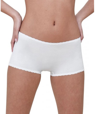 Women's Adorned Boyshort Underwear 375211 White $12.90 Panty