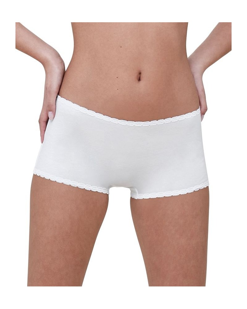 Women's Adorned Boyshort Underwear 375211 White $12.90 Panty