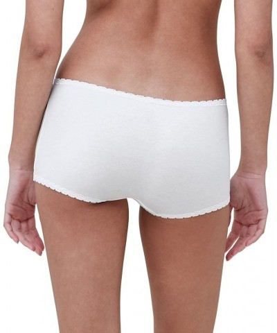 Women's Adorned Boyshort Underwear 375211 White $12.90 Panty