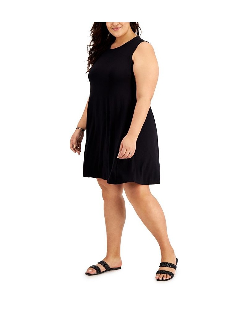 Plus Size Sleeveless Flip Flop Dress Black $23.06 Dresses