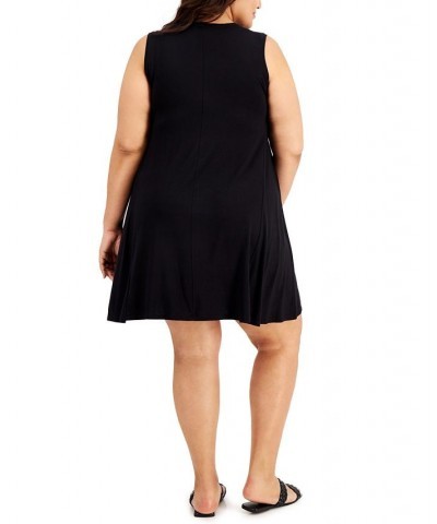 Plus Size Sleeveless Flip Flop Dress Black $23.06 Dresses