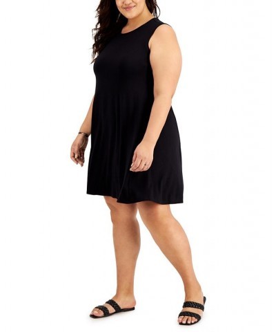 Plus Size Sleeveless Flip Flop Dress Black $23.06 Dresses