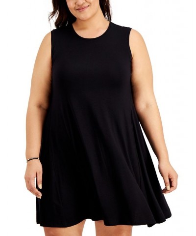 Plus Size Sleeveless Flip Flop Dress Black $23.06 Dresses