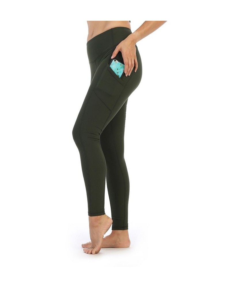 High Waist Full Length Pocket Compression Leggings Green $50.02 Pants