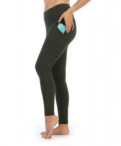 High Waist Full Length Pocket Compression Leggings Green $50.02 Pants