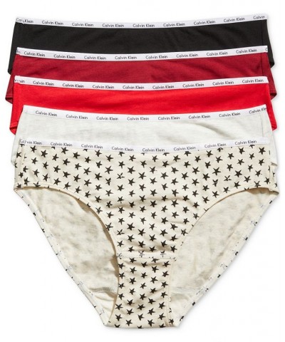 5-Pk. Signature Logo Bikini Underwear QD3713 Cut Star Print_black/exact/red Carpet/black/snow Heather $33.12 Panty