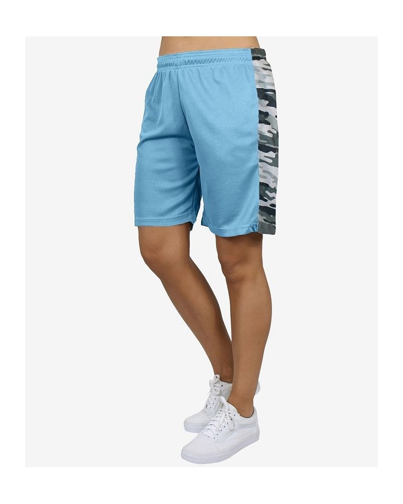 Women's Loose Fit Quick Dry Mesh Shorts Light Blue $18.02 Shorts