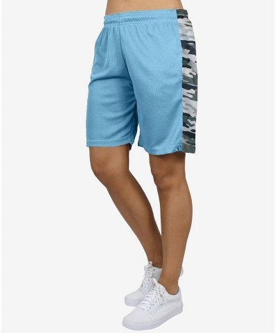 Women's Loose Fit Quick Dry Mesh Shorts Light Blue $18.02 Shorts