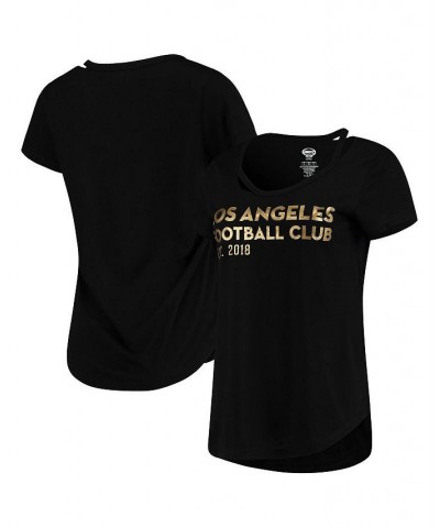 Women's Black LAFC Squad Cut Neck T-shirt Black $16.40 Tops