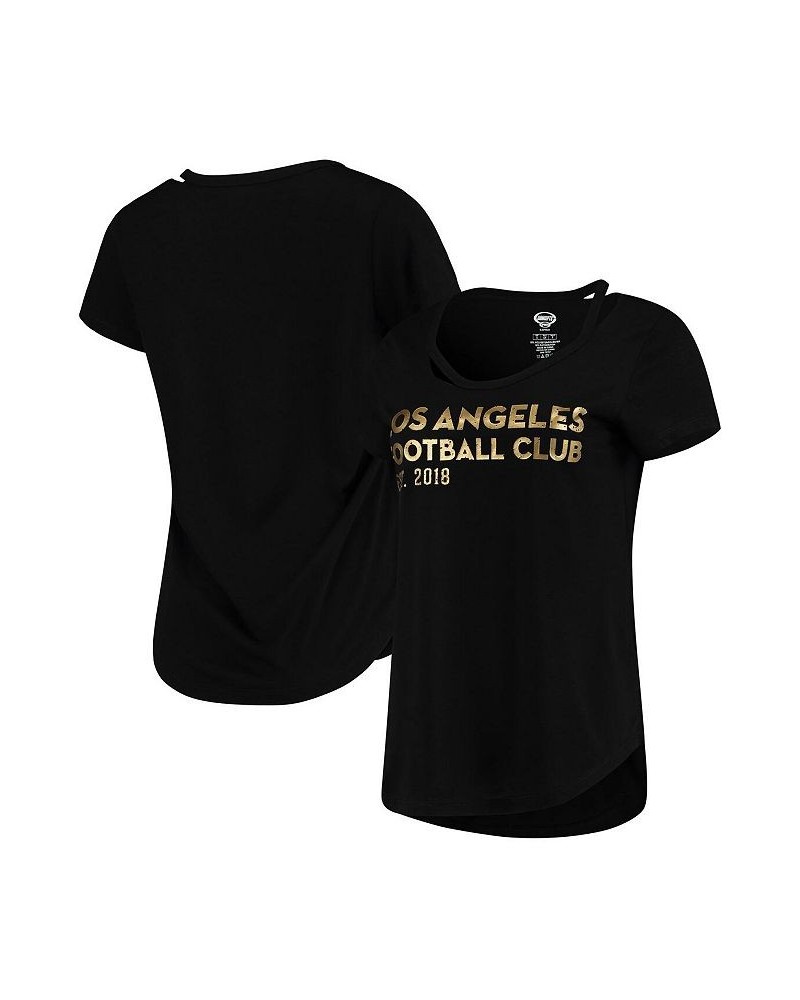 Women's Black LAFC Squad Cut Neck T-shirt Black $16.40 Tops