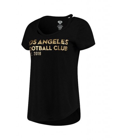 Women's Black LAFC Squad Cut Neck T-shirt Black $16.40 Tops