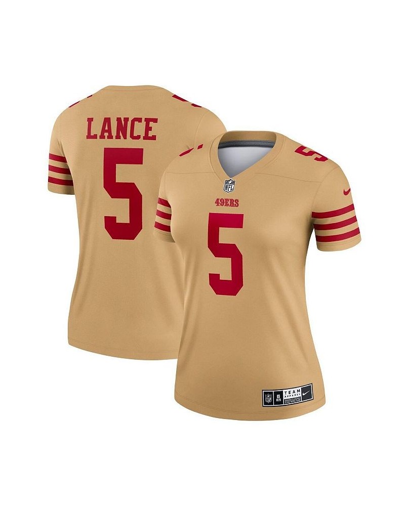 Women's Trey Lance Gold San Francisco 49ers Team Inverted Legend Jersey Gold $48.40 Jersey