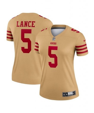 Women's Trey Lance Gold San Francisco 49ers Team Inverted Legend Jersey Gold $48.40 Jersey