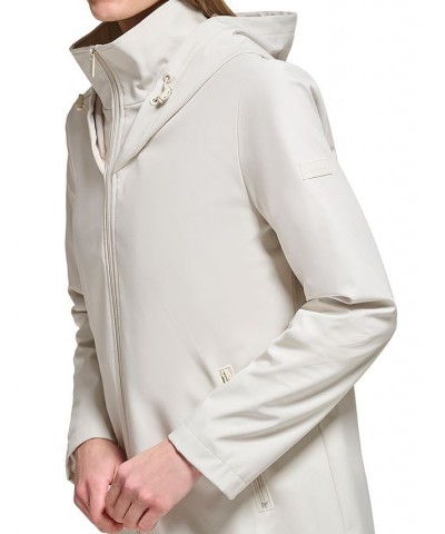 Women's Hooded Raincoat Tan/Beige $38.54 Coats