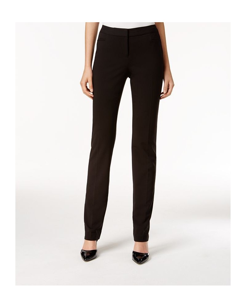 Petite Modern Straight-Leg Pants Black $20.64 Pants