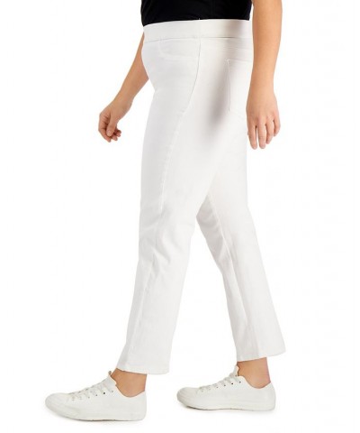 Plus Size Pull-On Denim Pants White $13.91 Pants