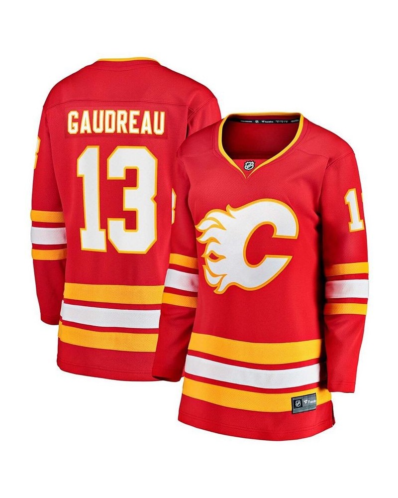 Women's Johnny Gaudreau Red Calgary Flames 2020/21 Home Premier Breakaway Player Jersey Red $72.00 Jersey