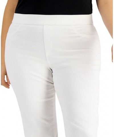 Plus Size Pull-On Denim Pants White $13.91 Pants