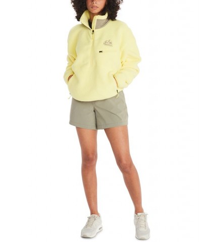 Women's '94 Fleece Stand-Collar Pullover Jacket Yellow $47.60 Tops