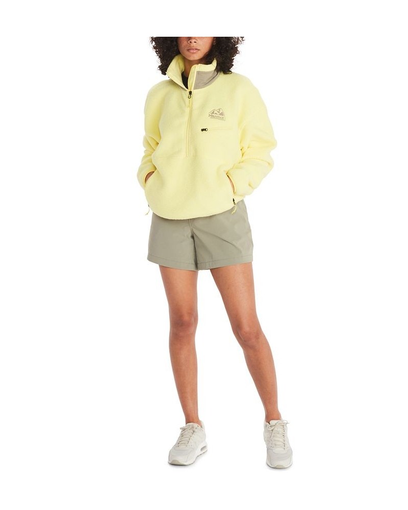 Women's '94 Fleece Stand-Collar Pullover Jacket Yellow $47.60 Tops