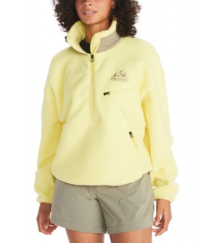 Women's '94 Fleece Stand-Collar Pullover Jacket Yellow $47.60 Tops