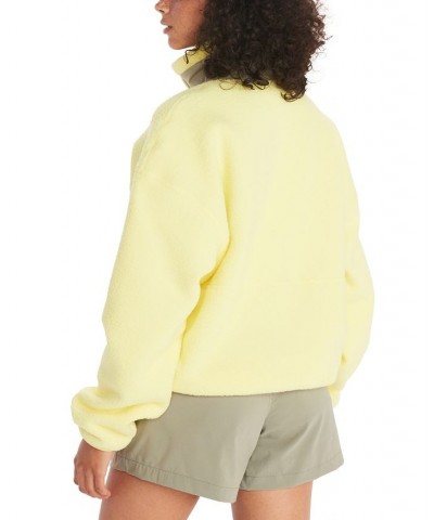 Women's '94 Fleece Stand-Collar Pullover Jacket Yellow $47.60 Tops