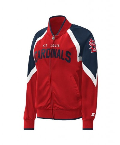 Women's Red St. Louis Cardinals Touchdown Raglan Full-Zip Track Jacket Red $46.92 Jackets