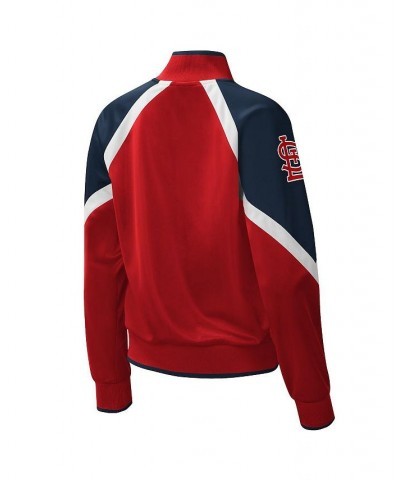 Women's Red St. Louis Cardinals Touchdown Raglan Full-Zip Track Jacket Red $46.92 Jackets